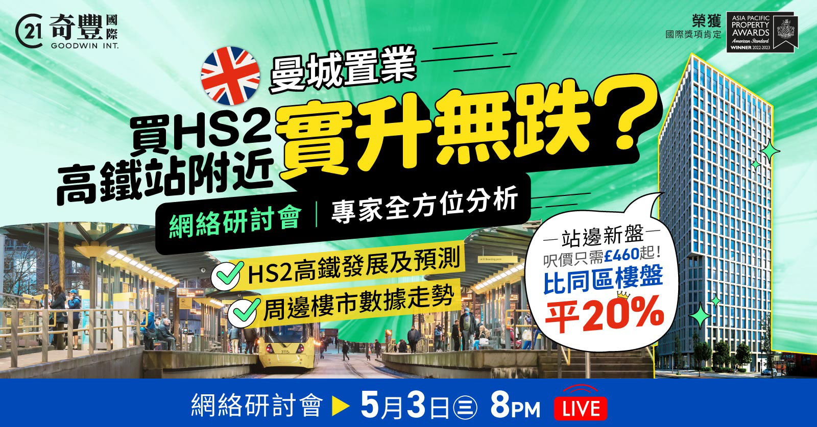 曼城HS2高鐵站物業投資網絡研討會